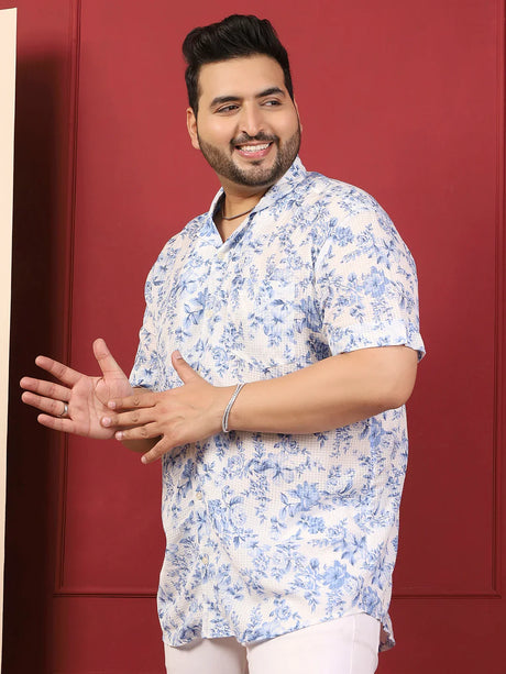 Men Plus Size Teyron Multicolor Printed Shirt - bigbanana