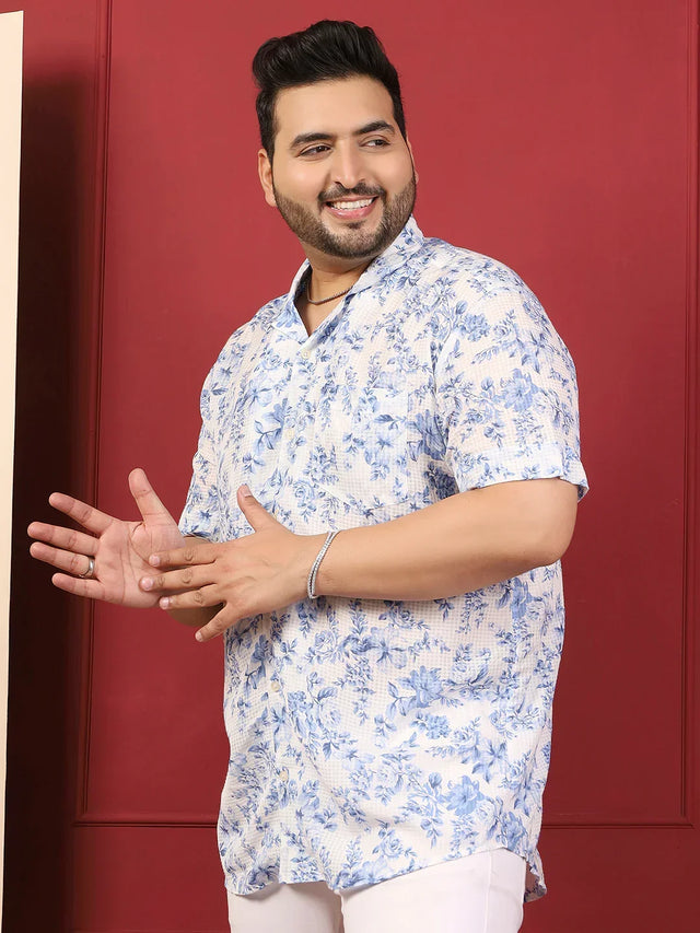 Men Plus Size Teyron Multicolor Printed Shirt - bigbanana