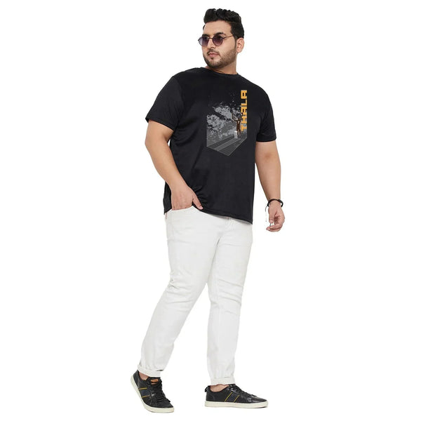 Men Plus Size Thala Printed Round Neck Tshirt