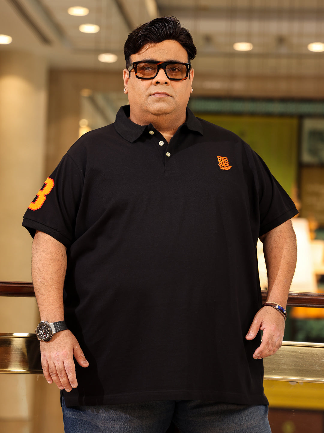 Men Plus Size Tim-B Solid Polo Tshirt