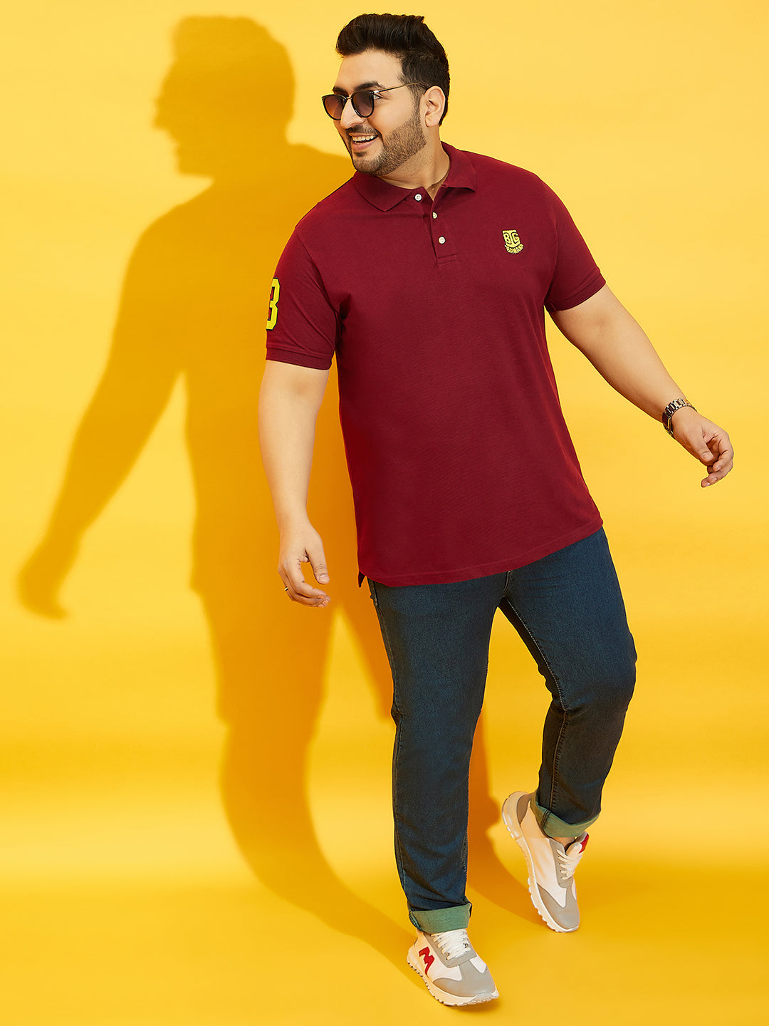 Men Plus Size TIM-MR Solid Polo Tshirt - bigbanana