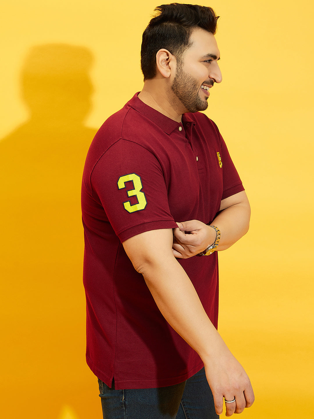 Men Plus Size TIM-MR Solid Polo Tshirt - bigbanana