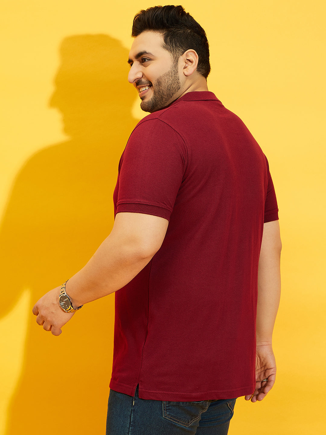 Men Plus Size TIM-MR Solid Polo Tshirt - bigbanana