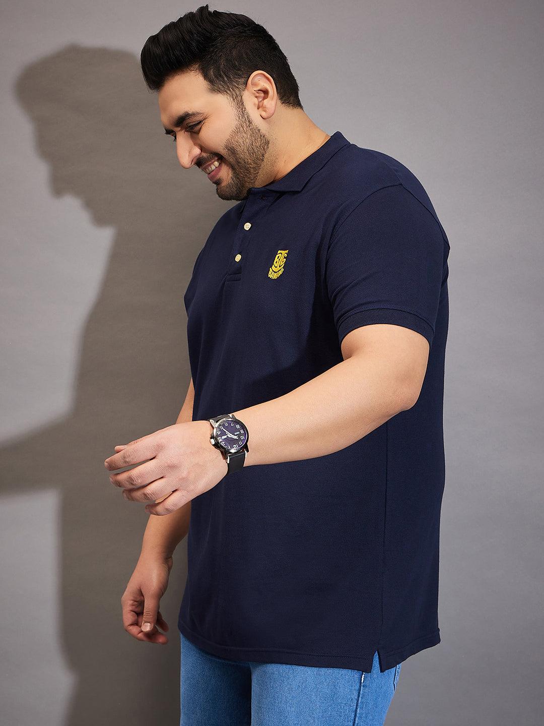 Men Plus Size Tim-NB Solid Polo Tshirt - bigbanana