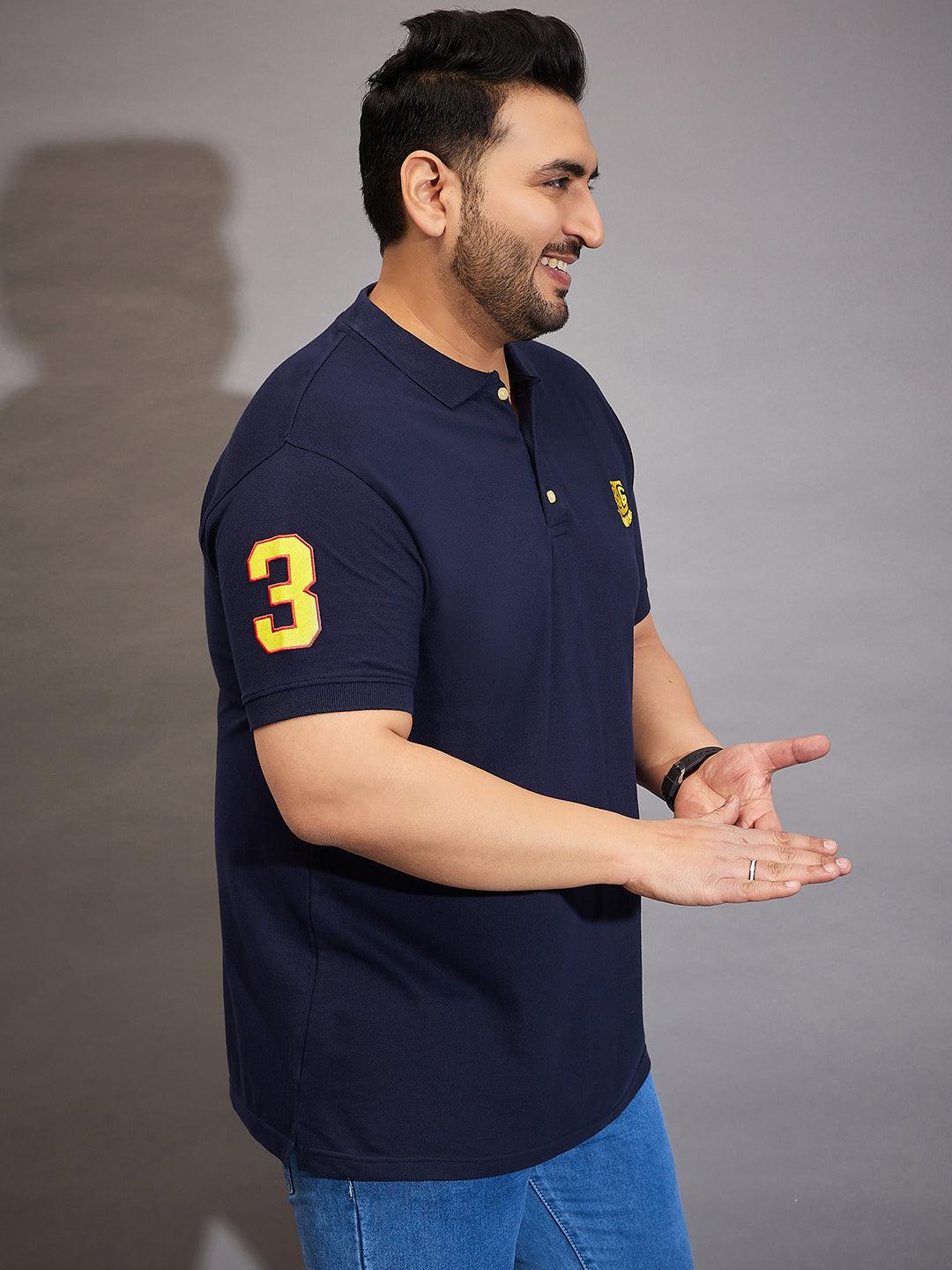 Men Plus Size Tim-NB Solid Polo Tshirt - bigbanana