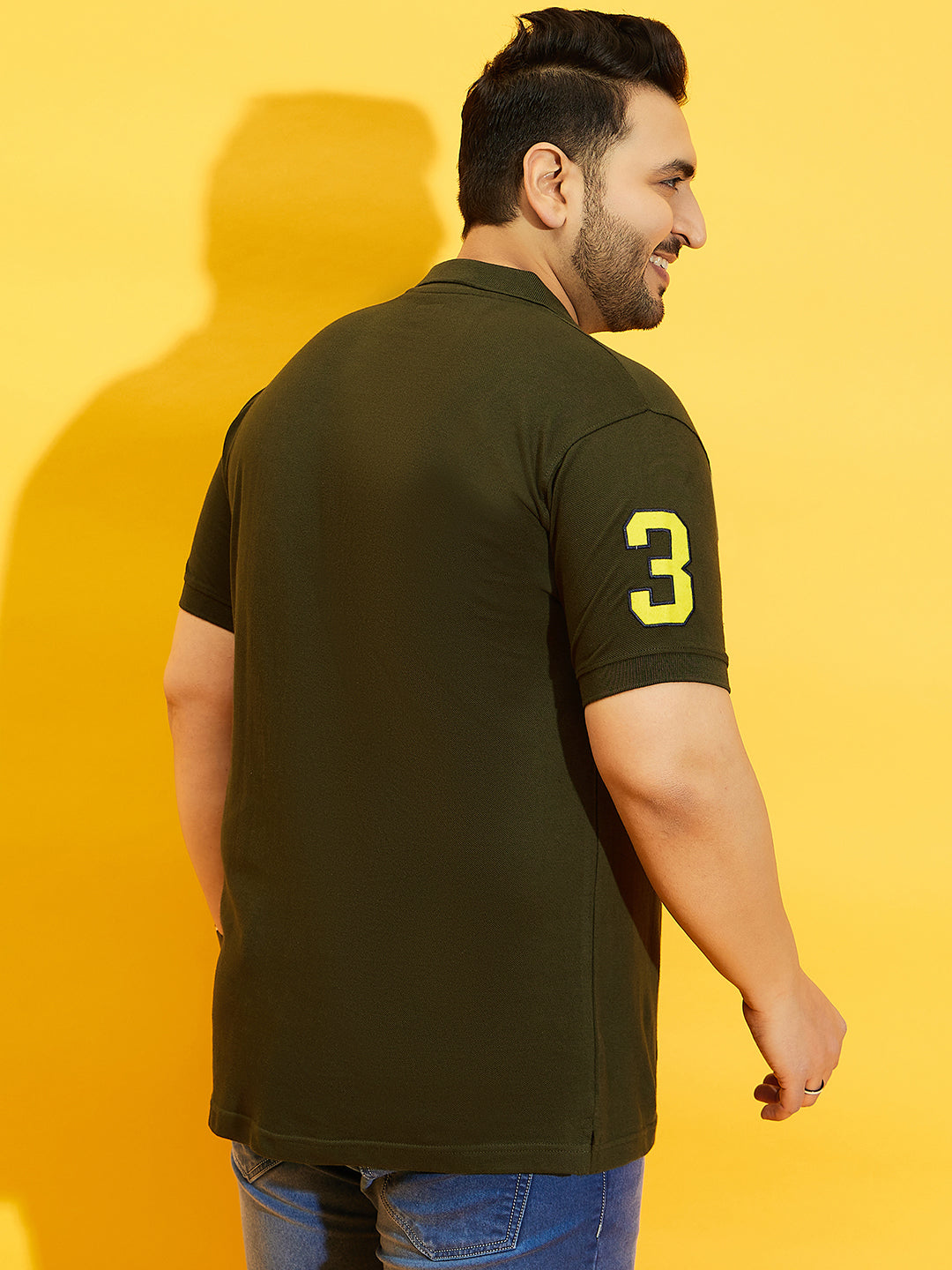 Men Plus Size TIM-OL Solid Polo Tshirt - bigbanana