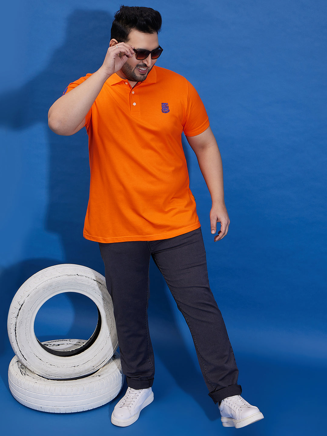 Men Plus Size TIM-O Solid Polo Tshirt - bigbanana