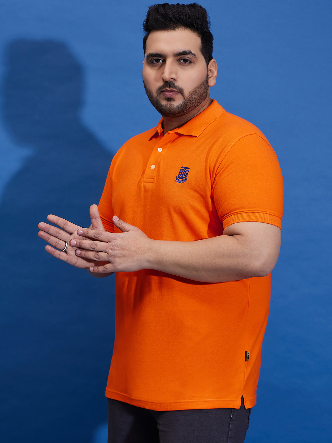 Men Plus Size TIM-O Solid Polo Tshirt - bigbanana