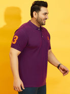 Men Plus Size TIM-PR Solid Polo Tshirt - bigbanana