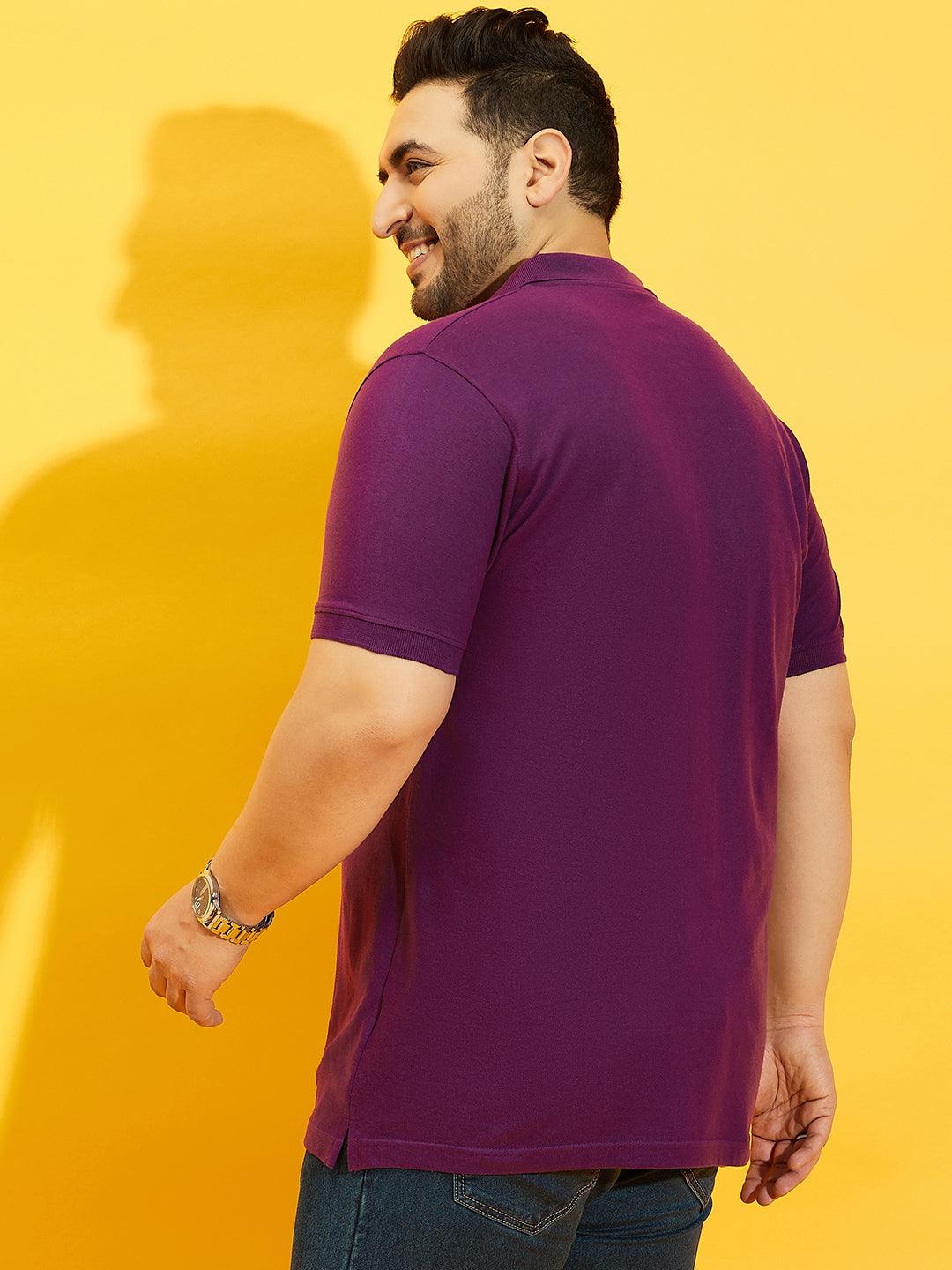 Men Plus Size TIM-PR Solid Polo Tshirt - bigbanana