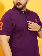 Men Plus Size TIM-PR Solid Polo Tshirt - bigbanana