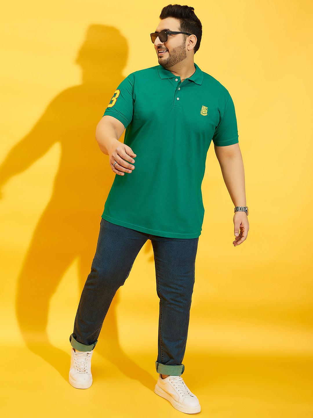 Men Plus Size TIM-SG Solid Polo Tshirt - bigbanana