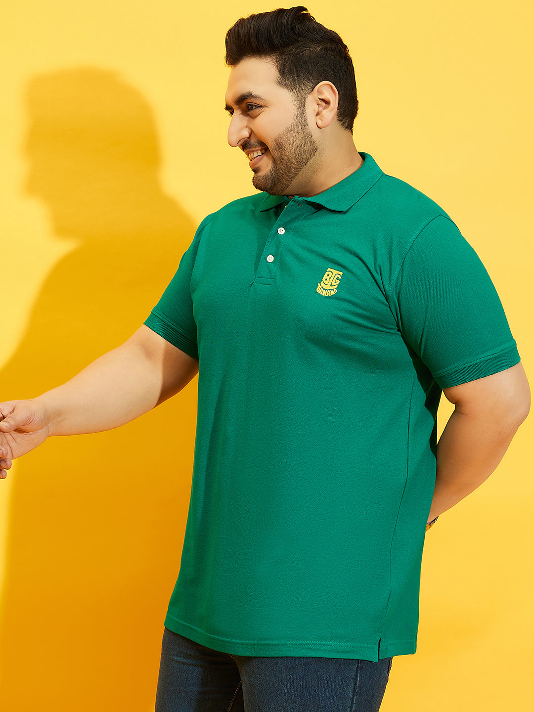 Men Plus Size TIM-SG Solid Polo Tshirt - bigbanana