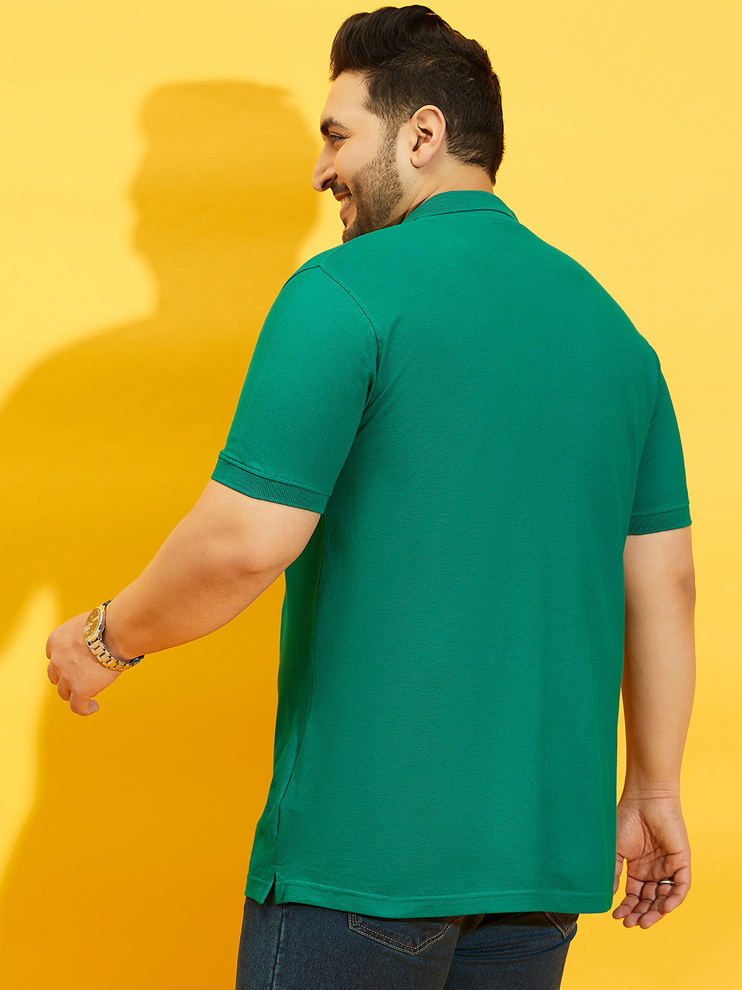 Men Plus Size TIM-SG Solid Polo Tshirt - bigbanana