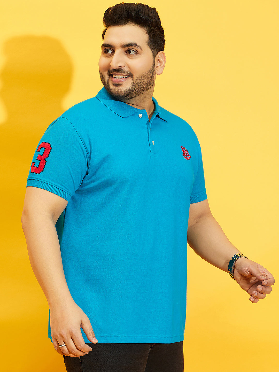 Men Plus Size Tim-T Solid Polo Tshirt - bigbanana