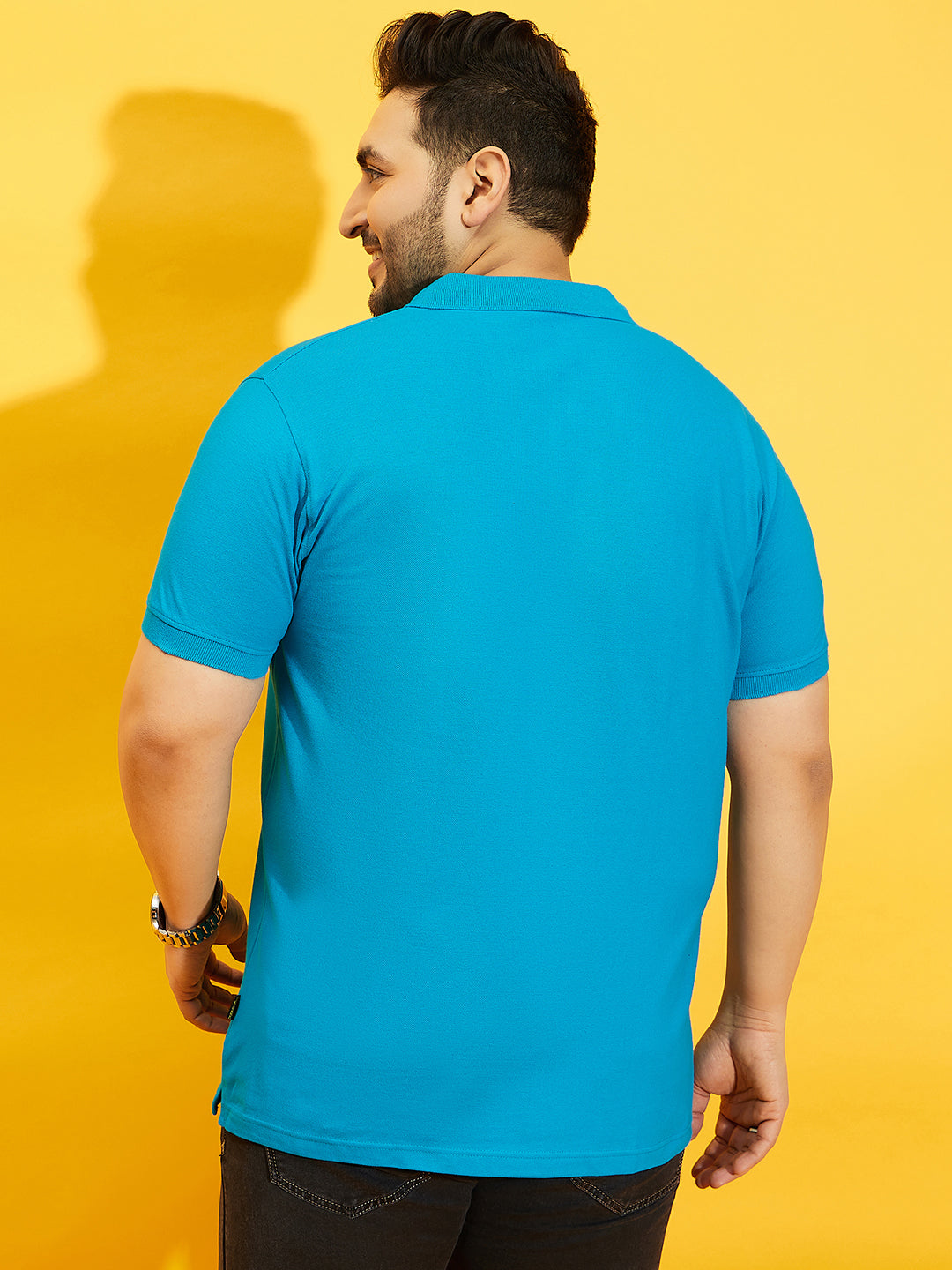 Men Plus Size Tim-T Solid Polo Tshirt - bigbanana