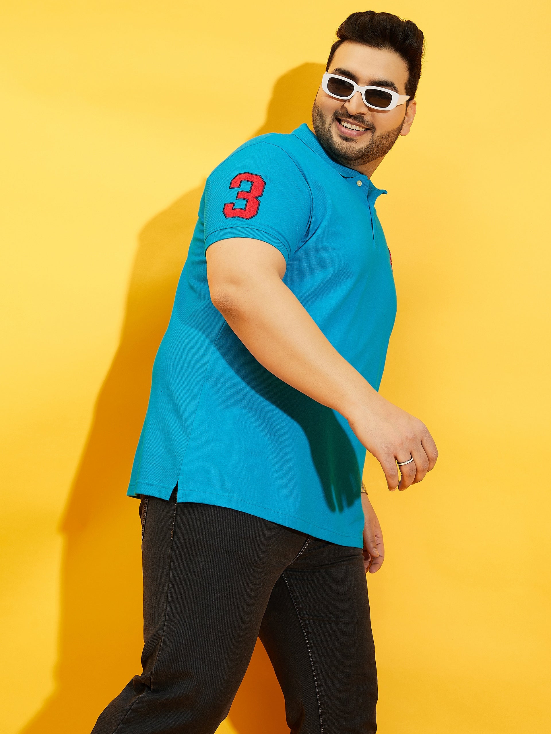 Men Plus Size Tim-T Solid Polo Tshirt - bigbanana