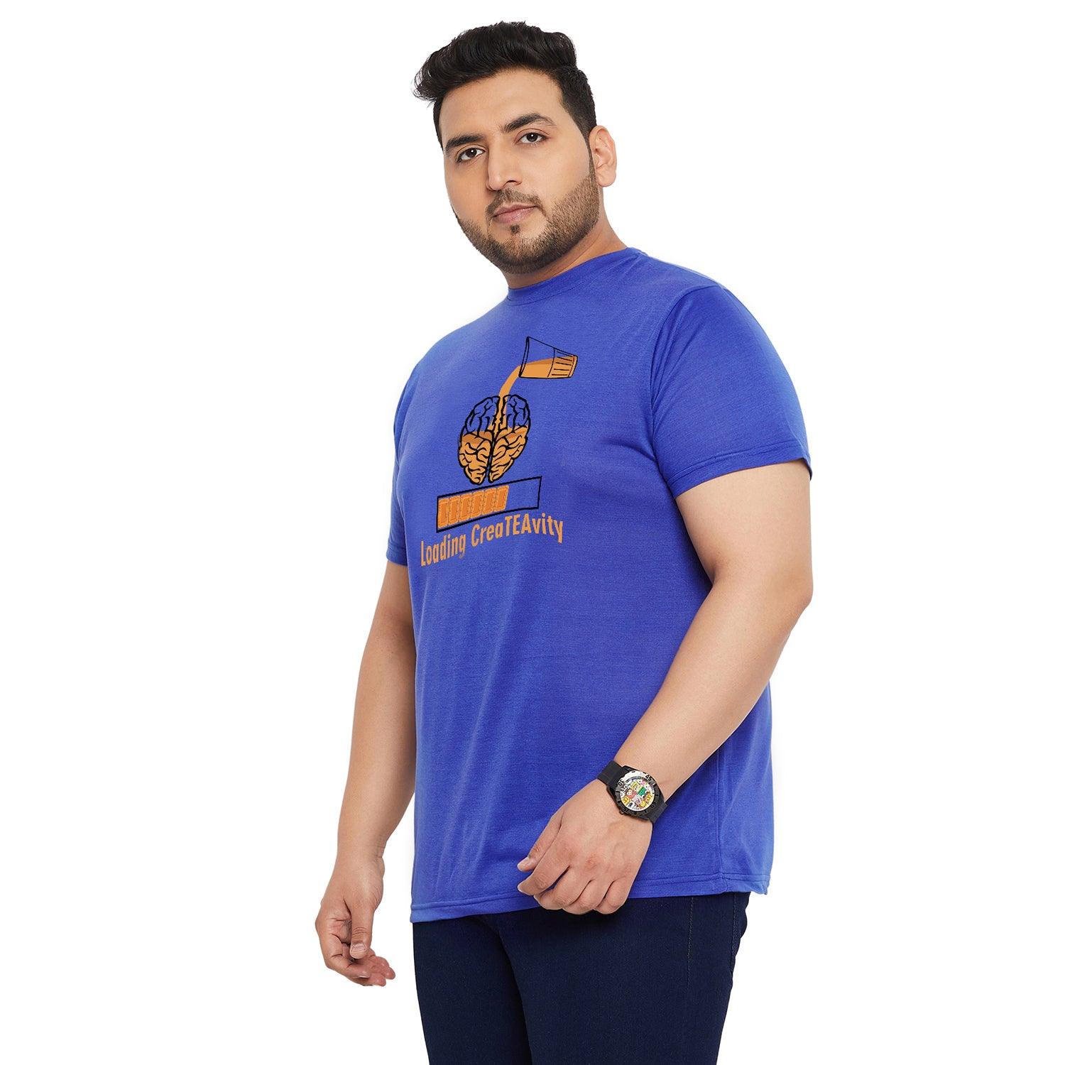 Men Plus Size Timp Printed Round Neck Tshirt - bigbanana