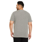 Men Plus Size Titanium Textured Round Neck Tshirt - bigbanana