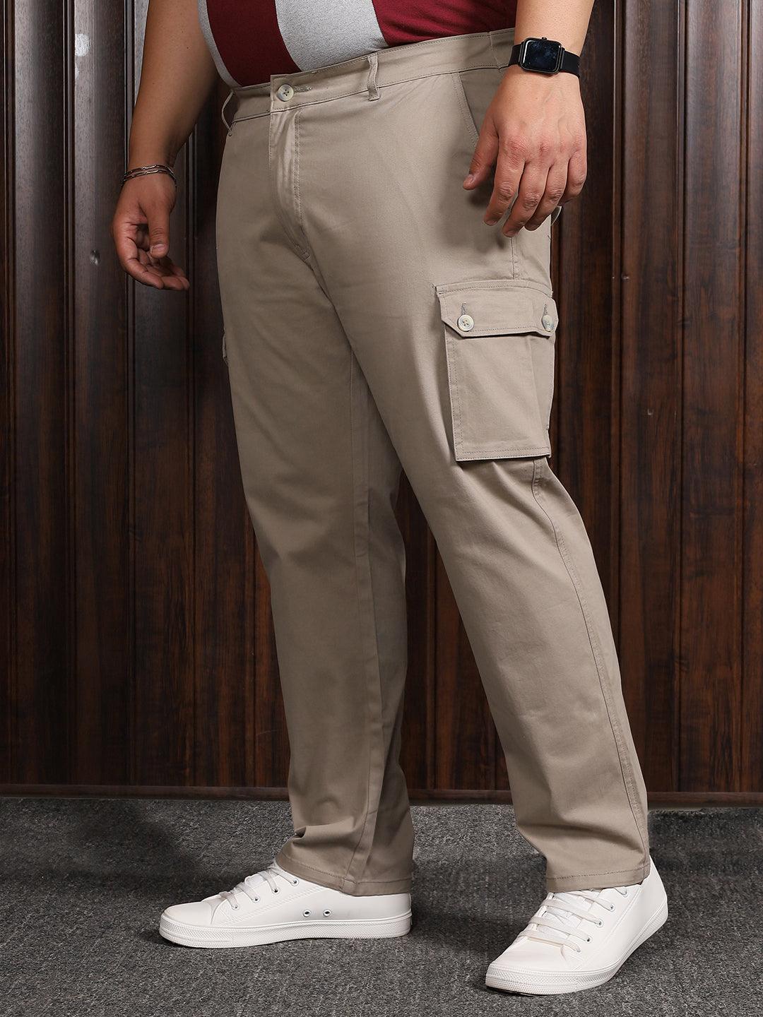 Men Plus Size Titman Solid Trouser - bigbanana