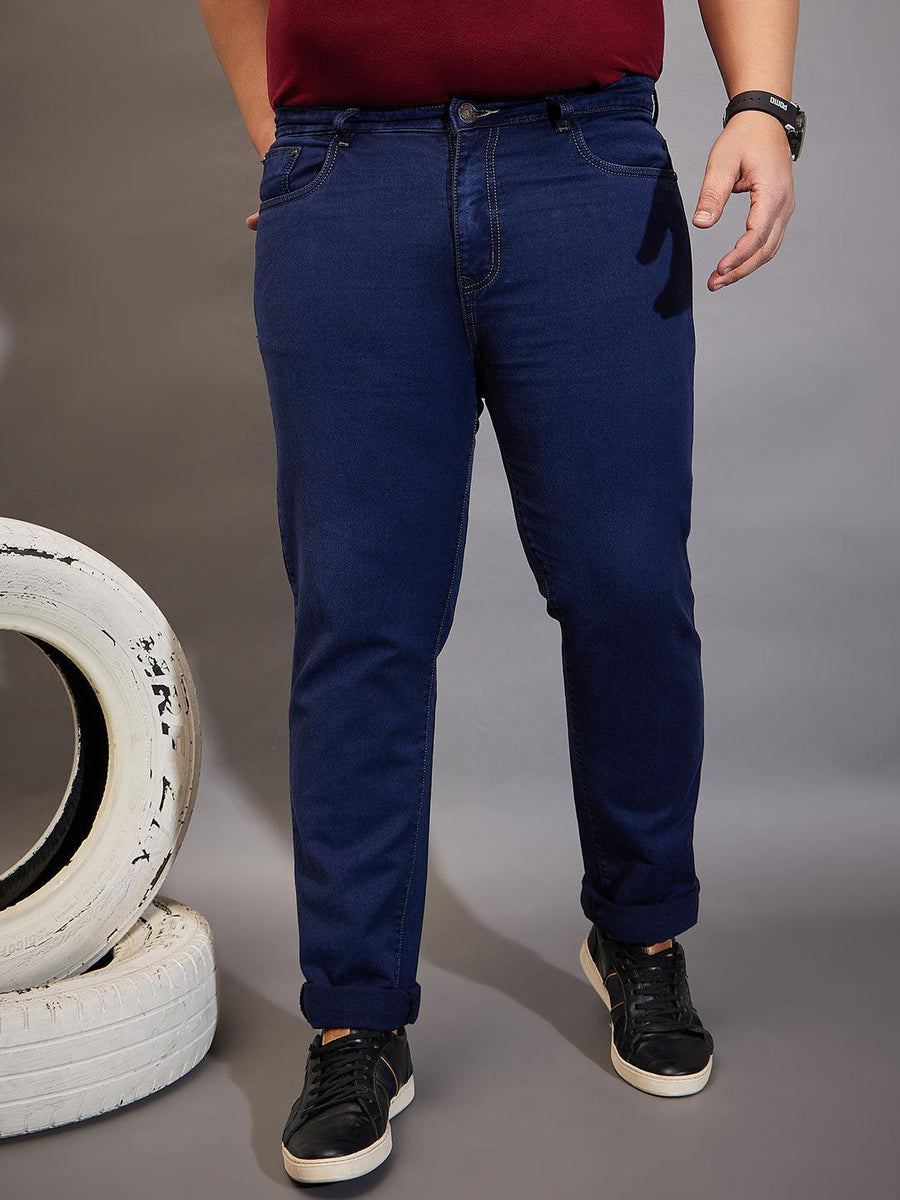 Men Plus Size Toast-A Solid Jeans – bigbanana
