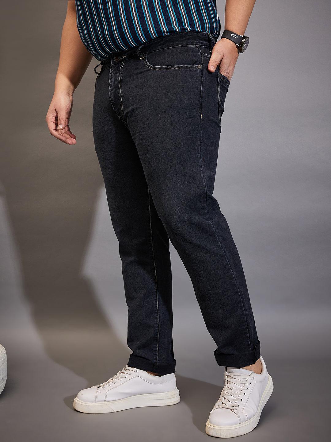 Men Plus Size Toast-D Solid Jeans - bigbanana