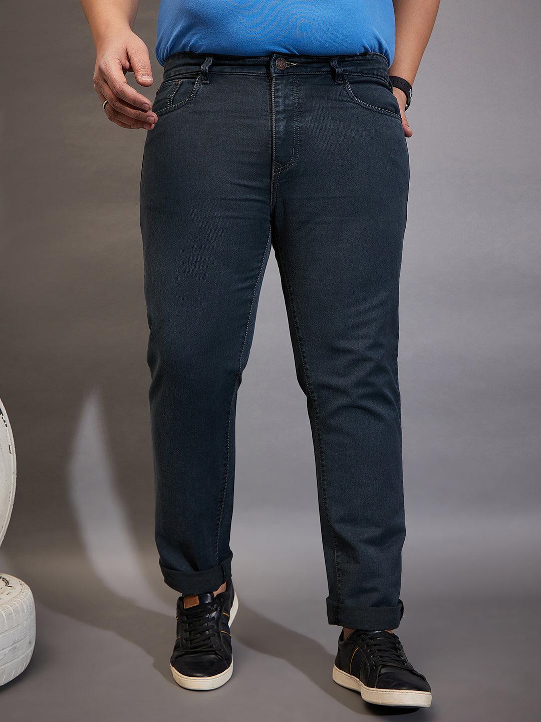 Men Plus Size Toast-E Solid Jeans - bigbanana