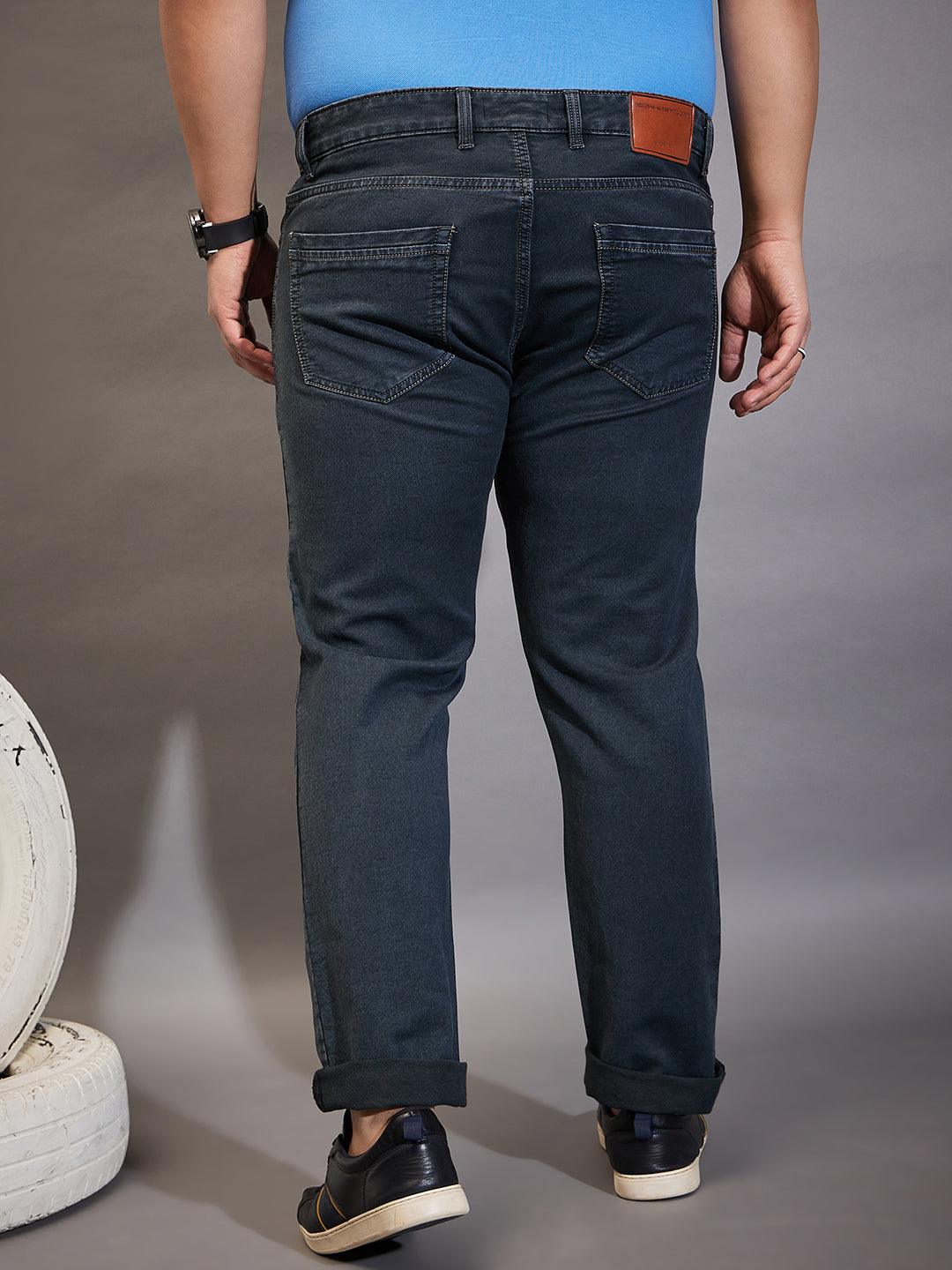 Men Plus Size Toast-E Solid Jeans - bigbanana