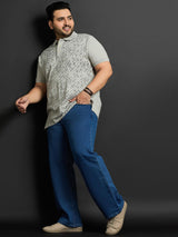 Men Plus Size Toftir Printed Polo Tshirt - bigbanana