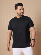 Men Plus Size Tony-B Solid Round Neck Tshirt - bigbanana