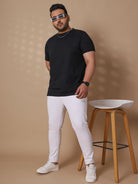 Men Plus Size Tony-B Solid Round Neck Tshirt - bigbanana