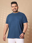 Men Plus Size Tony-BL Solid Round Neck Tshirt - bigbanana