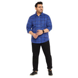 Men Plus Size Toowa Checked Shirt - bigbanana