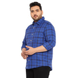 Men Plus Size Toowa Checked Shirt - bigbanana