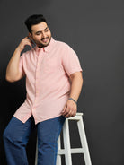 Men Plus Size Trani-Red Striped Shirt - bigbanana