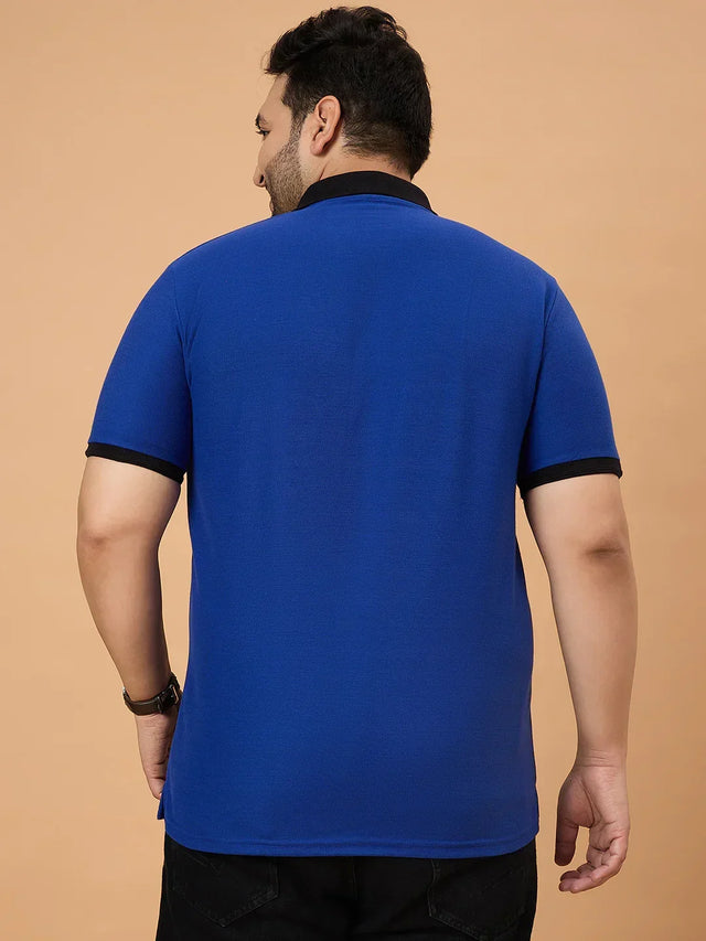Men Plus Size Trendin Striped Polo Tshirt - bigbanana
