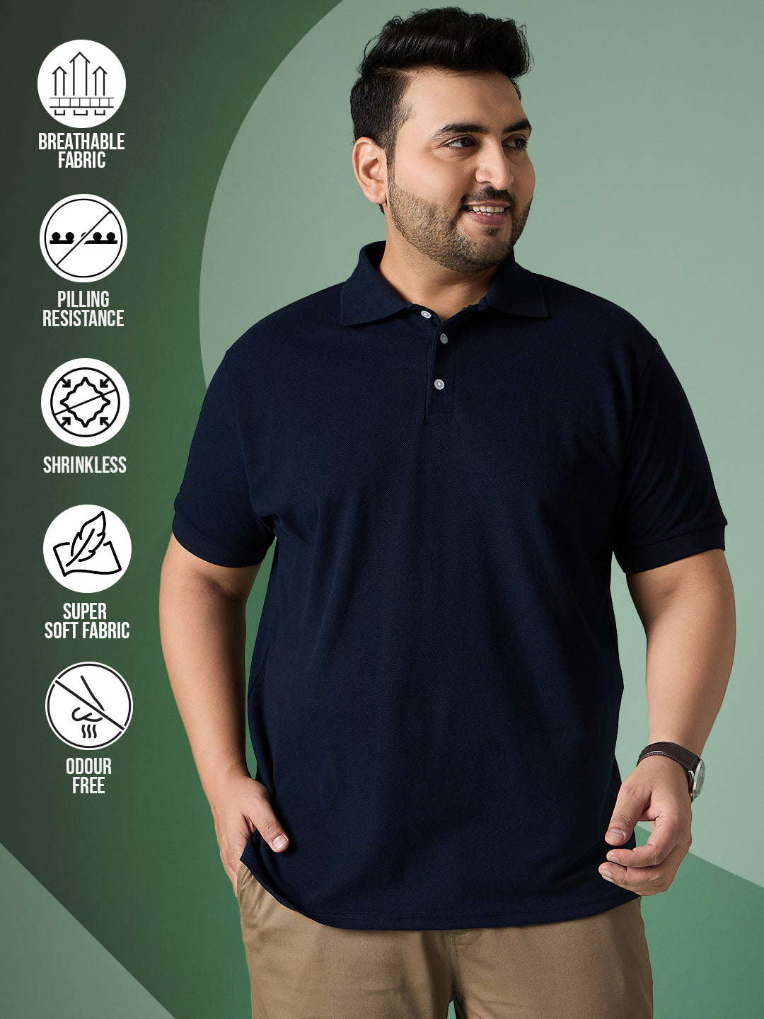 Men Plus Size Trendyx Polo Tshirt