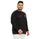 Men Plus Size Trimp Solid Henley Tshirt - bigbanana