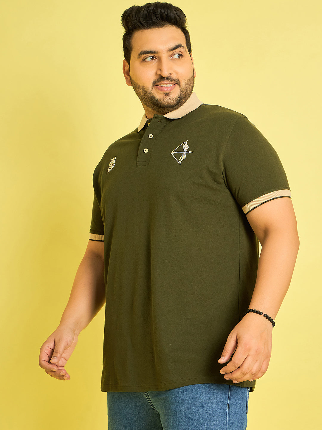 Men Plus Size Trongsa Solid Polo Tshirt - bigbanana