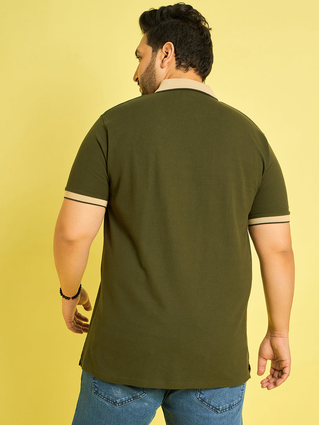 Men Plus Size Trongsa Solid Polo Tshirt - bigbanana