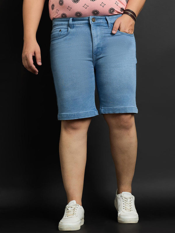 Men Plus Size Trot Washed Shorts
