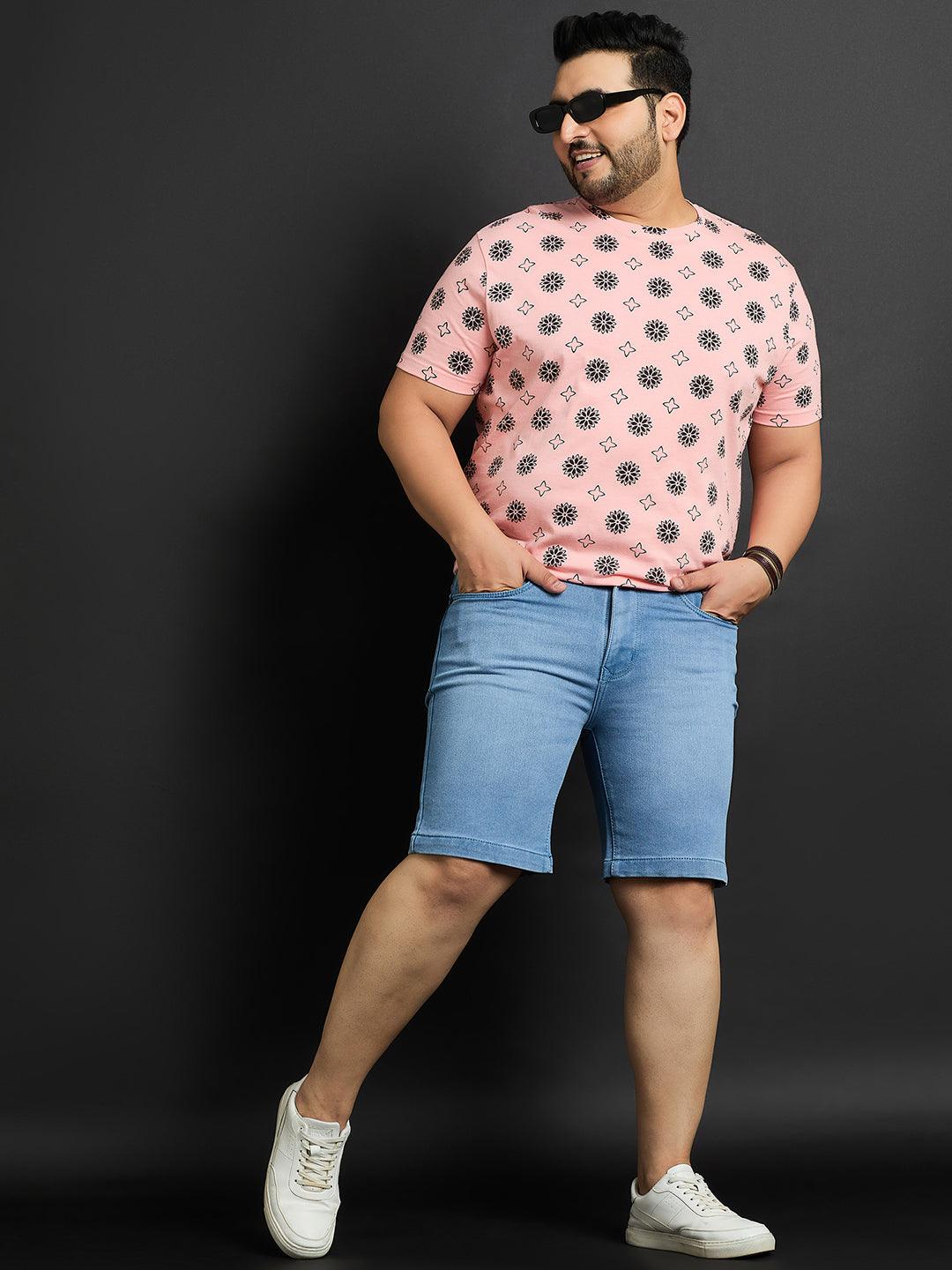 Men Plus Size Trot Washed Shorts - bigbanana