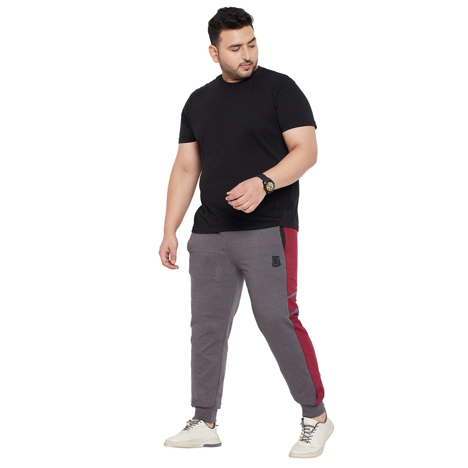 Men Plus Size Trump Colorblock Trackpant - bigbanana