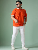 Men Plus Size Truzen Striped Polo Tshirt - bigbanana