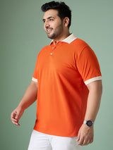 Men Plus Size Truzen Striped Polo Tshirt - bigbanana