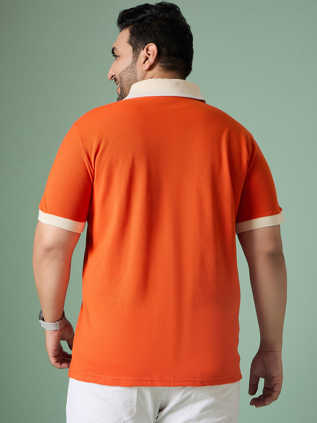 Men Plus Size Truzen Striped Polo Tshirt - bigbanana