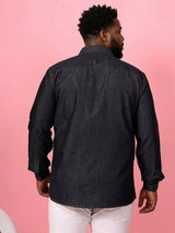 Men Plus Size Tunisor Brown Solid Casual Shirt