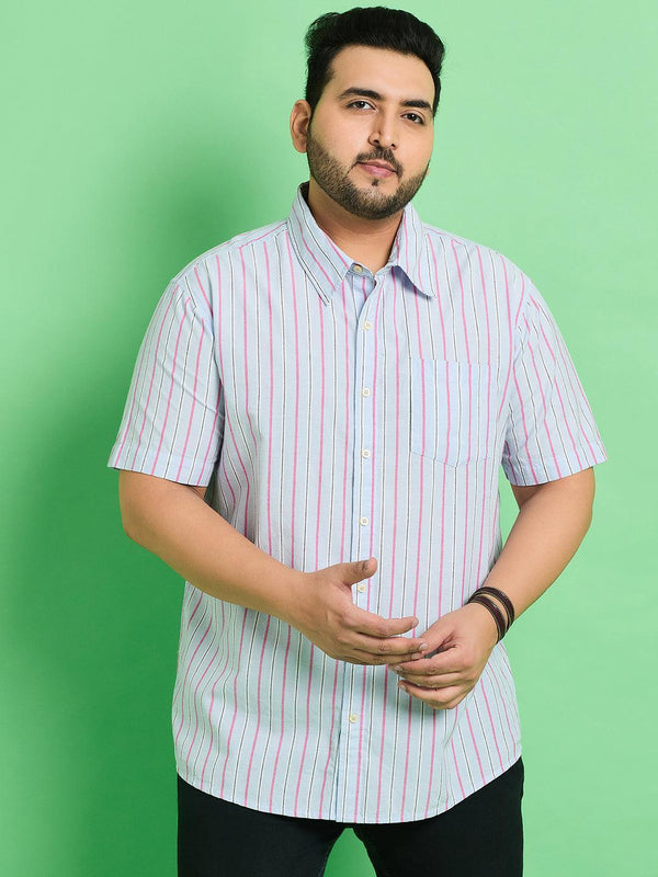 Men Plus Size Tustin Striped Shirt