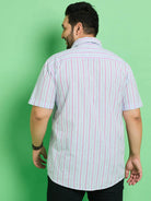 Men Plus Size Tustin Striped Shirt - bigbanana