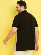 Men Plus Size Vagur Colorblock Polo Tshirt - bigbanana